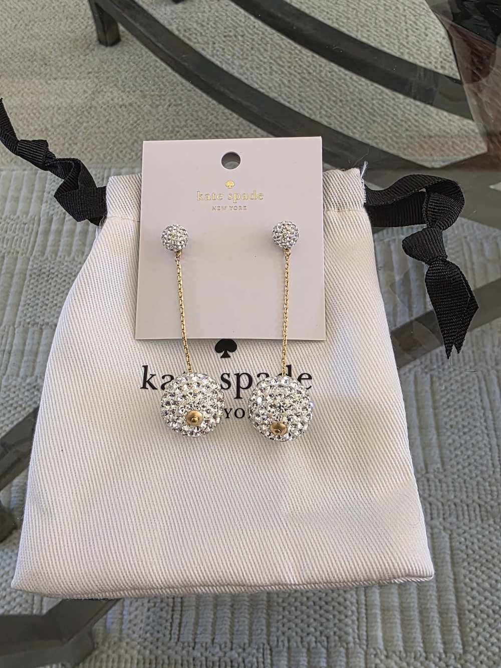 Kate Spade Razzle Dazzle Linear Earrings - Picture 1 of 3
